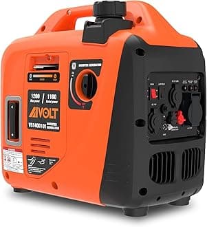 1200W Petrol Inverter Generator 4 Stroke Portable Silent Suitcase Generator for Camping, Home Use - True Sine Wave, Super Lightweight, Ultra Quiet
