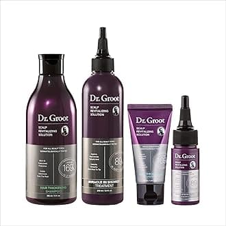 Dr. Groot Thicken & Smooth at Home and On The Go Bundle for Hair Loss, Korean Hair Care, With Biotin and Prebiotics, Clinically Proven to Improve Scalp Moisture