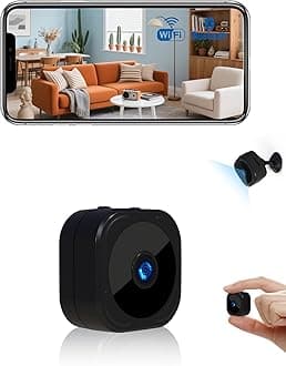 AOBOCAM 1080P HD Mini Camera for Indoor Security with App Control Motion Detection & Night Vision Wireless WiFi Rechargeable Pet Camera for Home/Office 24/7 Cycle Save