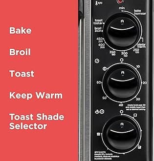 BLACK+DECKER 8-Slice Extra Wide Convection Toaster Oven, TO3250XSB, Fits 9"x13" Oven Pans and 12" Pizza, Stainless Steel/Black