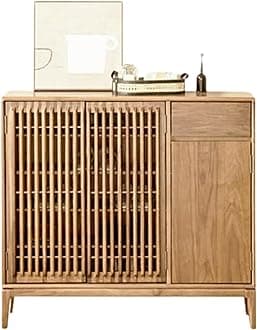 Ash, Black Walnut Solid Wood Large-Capacity Shoe Cabinet 44.1x13.8x40.6 inch / 112.6x35x103сm / Natural Wood Color/Ash Cabinet