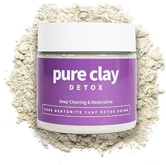 PURE CLAY Detox | Therapeutic Grade Calcium Bentonite Clay Powder | GRAS-Affirmed Food Grade | Indian Aztec Face Mask | Mineral Cleanse Detox Drink | Ultra Fine | 16 oz | Acne Oily Skin Hair