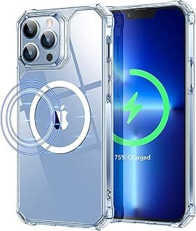 ESR Air Armor Clear Case with HaloLock Compatible with iPhone 13 Pro Case, Military-Grade Protection, Supports Magnetic Charging, Yellowing-Resistant Hard Back, Clear