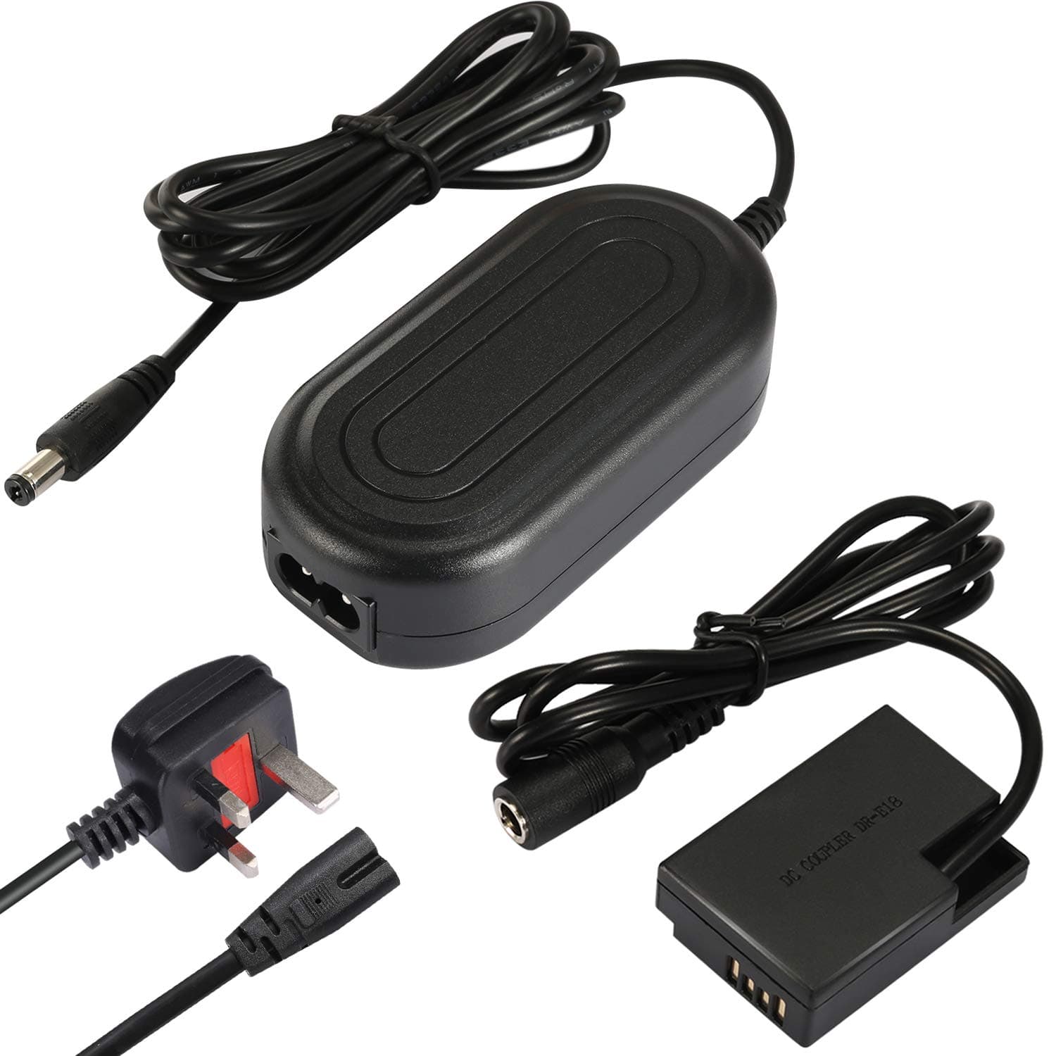 SinFoxeon ACK-E18 Camera AC Power Adapter Replace LP-E17 Battery for Canon EOS Rebel SL2 SL3 200D 250D 750D 760D 800D 850D 8000D 77D T6i T6s T7i T8i Kiss X8i X9i CamerasCameras