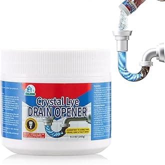 BELL BIRD Drain Opener,Powerful Unclogging,Crystal lye, Sodium hydroxide, Unclog drains, Bathroom sinks, Kitchen sinks, Shower pipes (1 PSC, Gram, 260)
