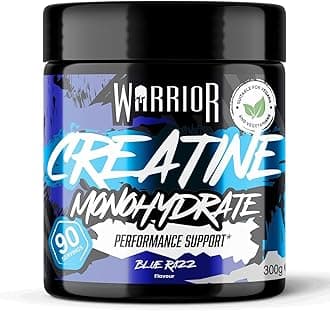 Creatine Monohydrate Powder 300g (90 Servings) – Pure Micronised Creatine Powder Supplement for Men & Women, Pre & Post Workout Strength, Muscle Growth & Recovery, Vegan – Blue Razz