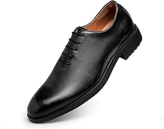 DESAI Classic Oxford Dress Shoes Mens Formal Business Lace-up Full Grain Leather Shoes for Men