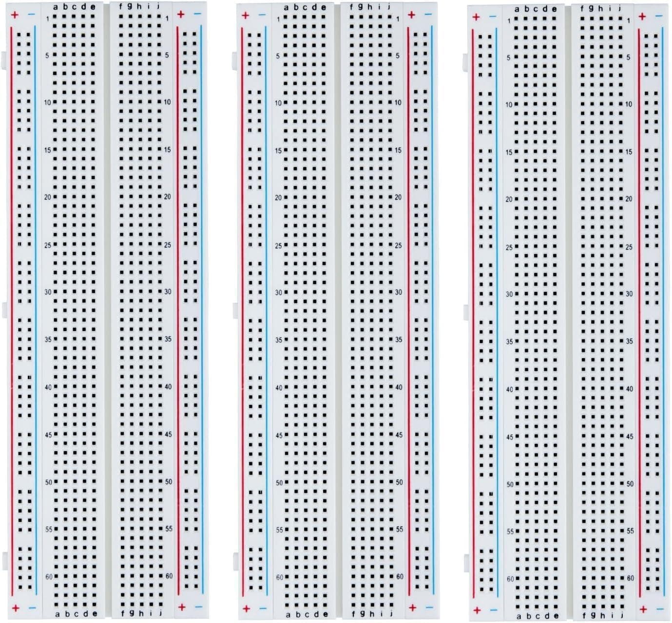 3pcs Breadboard 830 Point Solderless Prototype PCB Board Kit for Arduino Proto Shield Distribution Connecting Blocks