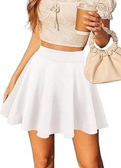 Avidlove Pleated Mini Skirt Plaid Skirts High Waist A Line Skater Skirt for Lingerie Schoolgirl