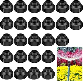 Yaomiao 25pcs Shrub Head Sprinkler Adapter Adjustable Irrigation Thread Adapter Without Nozzle to 1/2" Npt for Outdoor Garden Lawn
