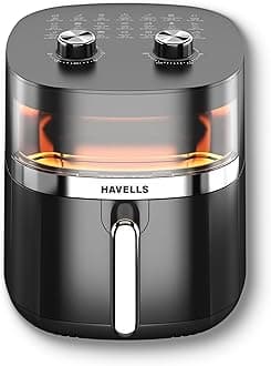 Havells Prolife Stellar Chef Air Fryer 5.5 Ltr|1500 Watts|See Through Window|Aerocrisp Tech: Rapid air circulation in every direction|Non Stick Silicon Coated Basket|2Yr Door Step Warranty by Havells