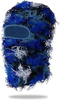 Distressed Balaclava Ski Mask for Men/Women Knitted Full Face Ski Mask Windproof Neck Warmer