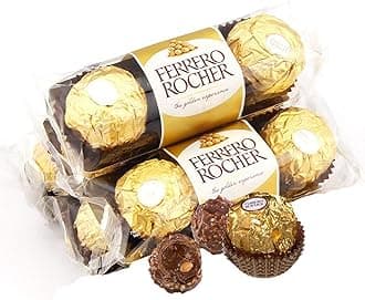 Ferrero Rocher Chocolate Pralines Treat Pack 3 Pieces - 4 Pack Pouch, 37 Gm - 148 Gm