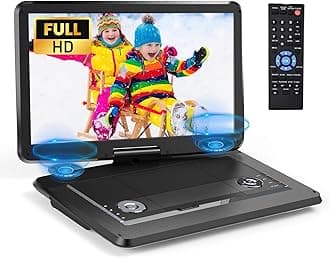 Sponsored Ad - Arafuna 18" Portable DVD Player with with 5-Hour Rechargeable, 16" HD Swivel Screen with Dual Stereo Speakers, Support USB/SD/Sync TV, Regions Free