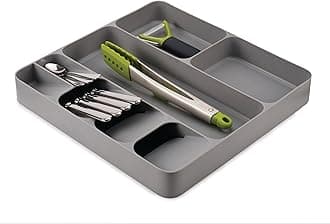 Joseph Joseph DrawerStore Kitchen Drawer Organizer Tray for Cutlery Utensils and Gadgets, Gray, One-size, 85127