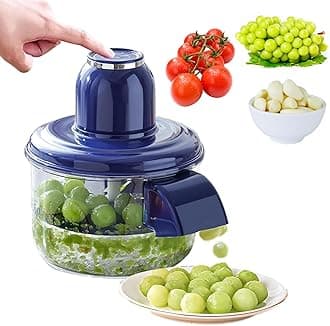Electric Grape Peeling Machine (Rechargeable High-Speed Fruit Skin Remover) Effortless Peeling for Grapes, Cherry Tomatoes – Time-Saving Tool for Home & Commercial Kitchens (Dark Blue)