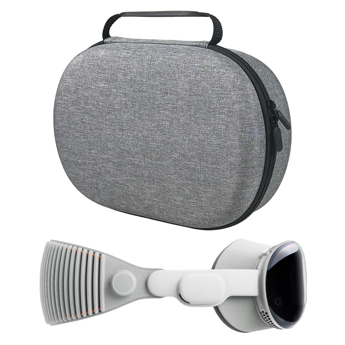 Compatible with Apple Vision Pro Case, Apple Vision Pro Hard Travel Case with Portable Handle, Oxford Fabric & EVA Anti-Scratch Protective Carrying Storage Bag