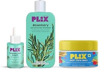 PLIX - THE PLANT FIX Rosemary Anti-Hairfall Regime, Hair Growth Serum, Anti-Hairfall Shampoo & Hair Supplements | Redensyle, Rosemary & 24 Hair Nutrients | Plant-Based