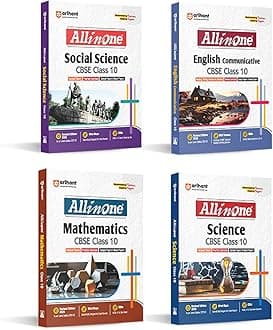- Arihant All in One CBSE Class 10 Maths, Science, English Communicative , Social Science (Set of 4) | Latest Edition 2025 | Chapterwise Theory, Practice Questions & Solved Papers | For CBSE Board Exams