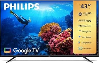 Philip 43 Inch SMART GOOGLE TV | 32 GB RAM | 4K UHD | DOLBY VISION & DOLBY AUDIO | GOOGLE ASSISTANT | WORLD WIDE WARRANTY | HDR| HLG | VOICE CONTROL REMOTE |