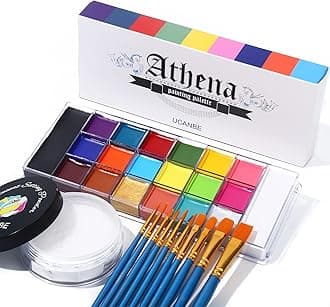 UCANBE Athena Face Body Paint Oil Palette + Translucent Setting Powder + 10PC...