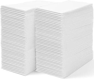 200 Disposable Linen Feel Guest Towels - Paper Hand Towels for Bathroom - Cloth Like White Paper Towel - Cocktail Hand Napkins - Highly Absorbent, Soft Fancy Guest Hand Towels 12" X 17" (Pack Of 200)