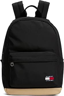 Tommy Jeans Men's Essential Daily Backpack with Laptop Sleeve, Black_1, One Size