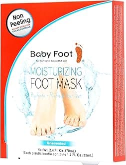 Baby Foot Unscented Non-Peel Moisturing Mask – Hydrate and Refesh in 15-Minute - No Pain Feet Treatment - For Men and Women - Smooth and rich moisturizer for Baby Soft Feet