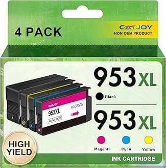 953XL 953 XL Replacement for HP 953XL Ink Cartridges Multipack Compatible for HP Officejet Pro 7740 7720 8740 8730 8725 8720 8710 8218 8210 7730 8715 8718 (Black, Cyan, Magenta, Yellow, 4-Pack)