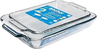 Glass Baking Dishes for Oven, 2 Piece Set (2 Qt & 3 Qt Glass Casserole Dishes)