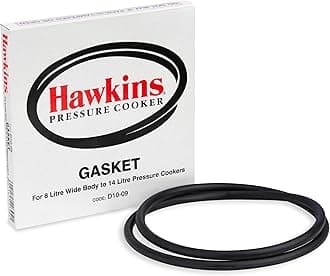 Hawkins D10-09 Pressure Cooker Gasket for 8-Liter Jumbo/10-Liter/12-Liter/14-Liter, Black