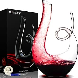 NUTRIUPS Wine Decanters , Wine Decanters and Carafes, Swan Wine Decanter, Lead-free Red Wine Decanters, 1.7L, Clear