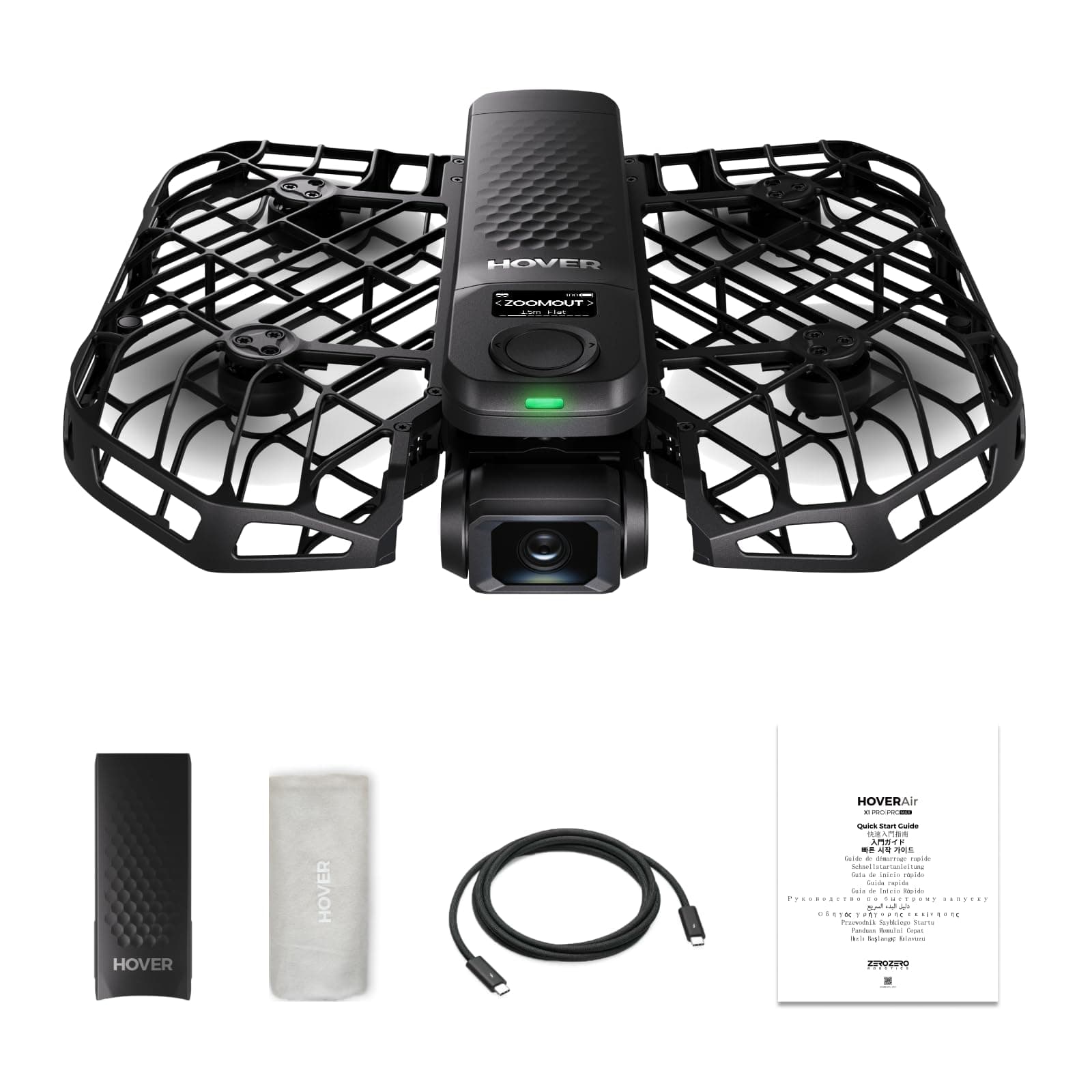 HOVERAir X1 PRO 4K Drone with Camera, Foldable Action Flying Camera with 42 KM/H Follow Speed, 15+ Fully Automatic Flight Modes, Fly Anywhere with OmniTerrain, SmoothCapture 2.0 (Standard)