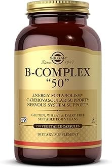 B-Complex “50”, 250 Vegetable Capsules - Energy Metabolism, Cardiovascular Support, Nervous System Support - Non-GMO, Vegan, Gluten Free, Dairy Free, Kosher - 250 Servings