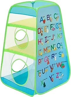 Amazon Brand - Jam & Honey Foldable Toy Storage Box for Kids | 20 x 20 x 31.5 inches | Material Polyester | Blue