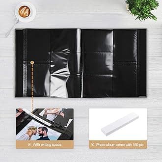 potricher Linen Hardcover Photo Album 4x6 600 Photos Large Capacity for Family Wedding Anniversary Baby Vacation (Brown, 600 Pockets)