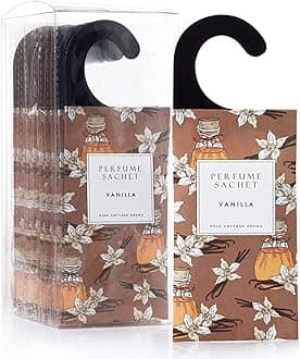 12Packs Vanilla Closet Deodorizer Scented Sachets Bags for Drawers and Closets，Sachets for Weddings-Rose Cottage