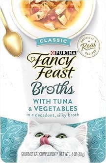 Broths For Cats Tuna & Vegetables In A Decadent Silky Broth - Pack of 16, 1.4 Oz. Ea.