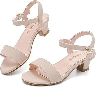Girls Sandals Low Heels Girls Dress Shoes in Wedding Party Summer Open Toe Ankle Strap for Little Big Kids Toddler