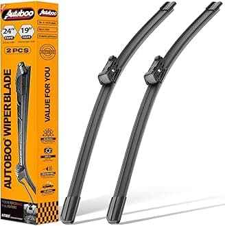 AUTOBOO Windshield Wiper Blades for VW Jetta 2011-2019 VW PASSAT MK6, B7 2012-2018 -Original Equipment Replacement - 24"/19" (Set of 2) Top Lock 16mm