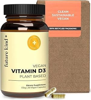 Vitamin D3 2500 IU for Bone and Muscle Function, Vitamin D Vegan Supplement from Plant Lichen, Non-GMO, Sugar Free, Pure Vitamin D3, Promotes Natural Resilience, 30 Capsules