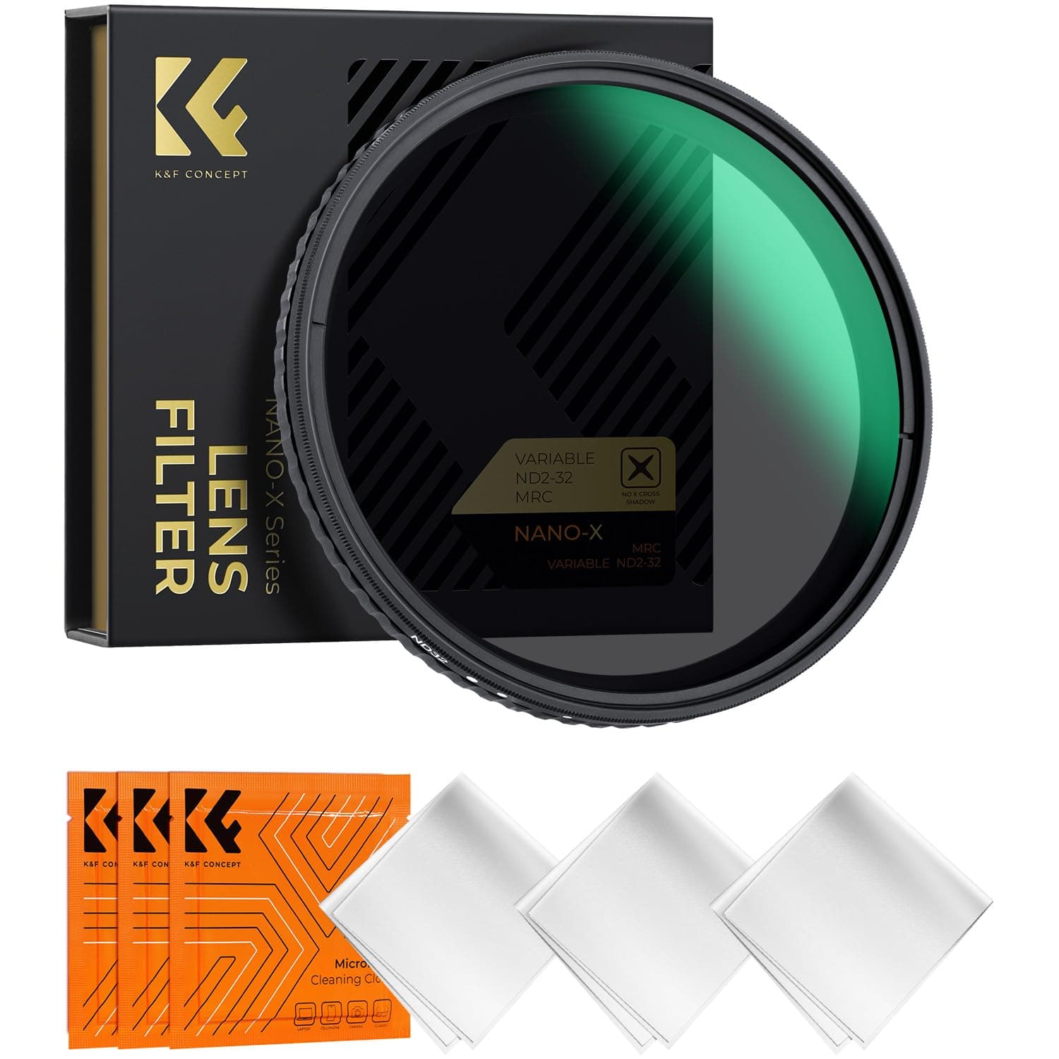 82mm Variable ND2-ND32 Camera Lens Filter (1-5 Stops) No X Cross HD Neutral Density Filter with 28 Multi-Layer Coatings Waterproof (Nano-X Series)