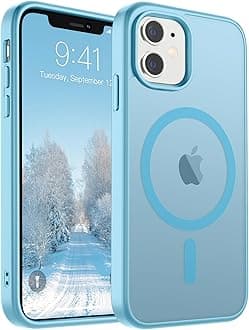 SUPFINE Magnetic for iPhone 11 Phone Case (Compatible with MagSafe)(10 FT Military Grade Drop Protection) Slim Translucent Matte Shockproof with Anti-Fingerprint Phone Case, Light Blue