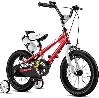 RoyalBaby Boys Girls Kids Bike BMX Freestyle 2 Hand Brakes Bicycles with Training Wheels Child Bicycle