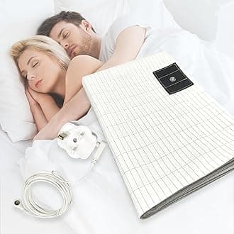 Vizgifin Grounding Bed Sheet, Grounding Mat Earthing UK, Grounding Mat with 10% Silver Fiber & 90% Organic Cotton, Natural Wellness and Healthy Earth Energy Mat (68×132cm)