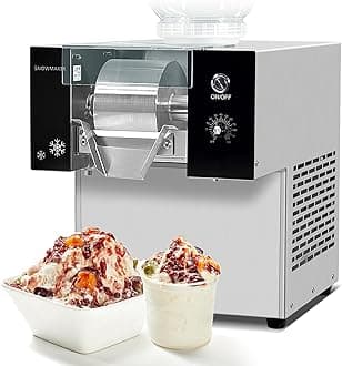 Kolice Home/Commercial Korean Shaved Ice Machine, 275 lbs(125kg)/day Snowflake Ice Machine, Snow Cone Shaver, Air Cooling for Desserts Shops, Food Truck, Restaurant, Milktea Shops, etc