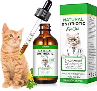 Natural Antibiotics for Cats, Pet Supplements, 2 Fl Oz / 1 Pack Cats Multivitamin, Cat Antibiotic, Supports Cat Allergy Itch Relief, Chicken Flavor