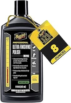 M205 Mirror Glaze Ultra Finishing Polish, Easy-to-Use Formula for Impeccable Shine, Multiple Ways to Apply Mirror Glaze, Removes Defects and Swirls for a High Gloss, 8 Oz Container