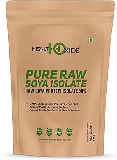 Pure Raw Soya Isolate 90% Protein Powder (Raw & Unflavored), 1 kg