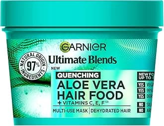 Garnier Hair Mask For Dry Hair And Scalp, Fructis Aloe Vera+ Hair Food Multi-Use Treatment For 100H Of Deep Moisture And Shine, 97% Natural Origin Formula With Green Chemistry, Vegan, 400ml Tub